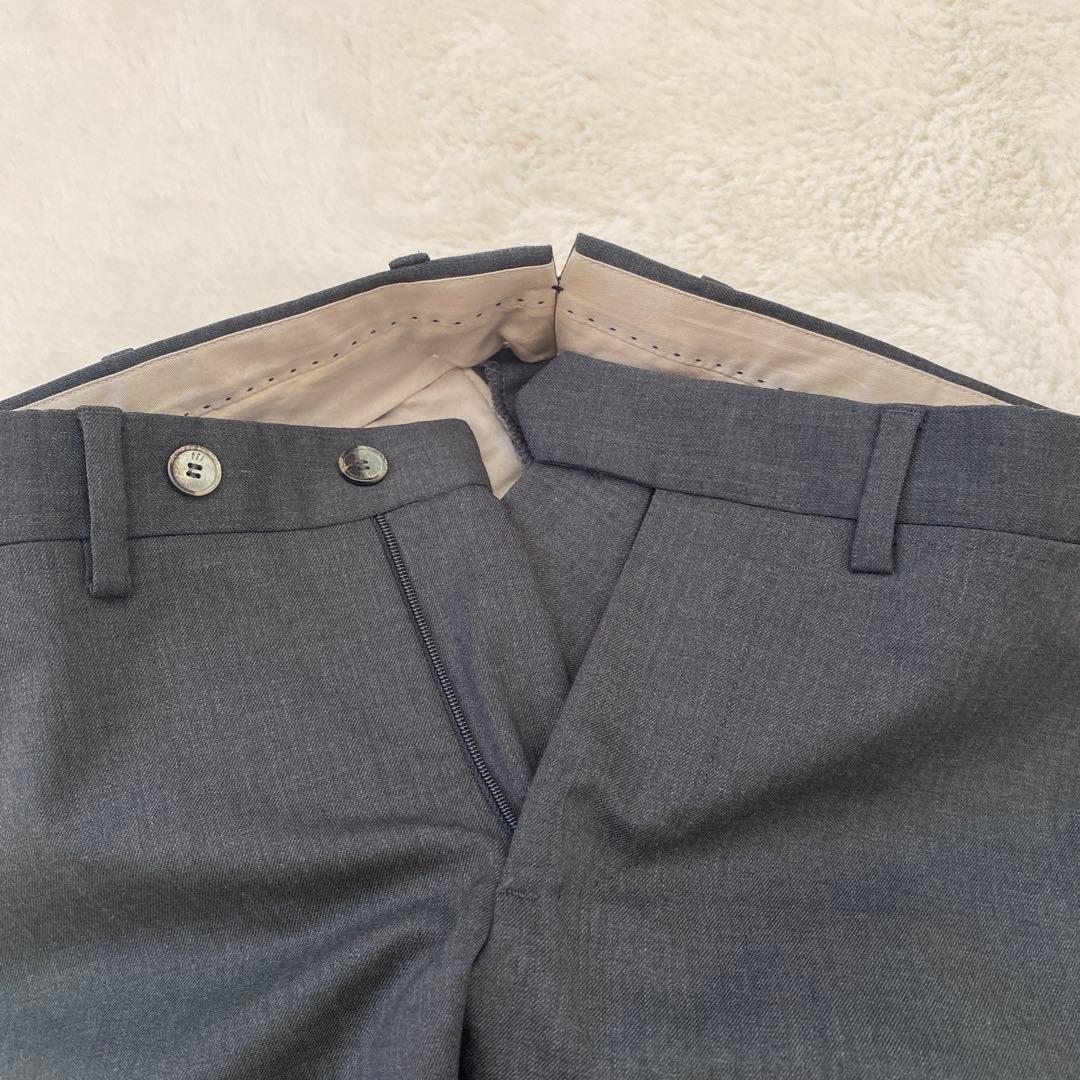 未着用極美品Tex Teq グレー セットアップスーツ　イタリア製　鎌倉シャツ