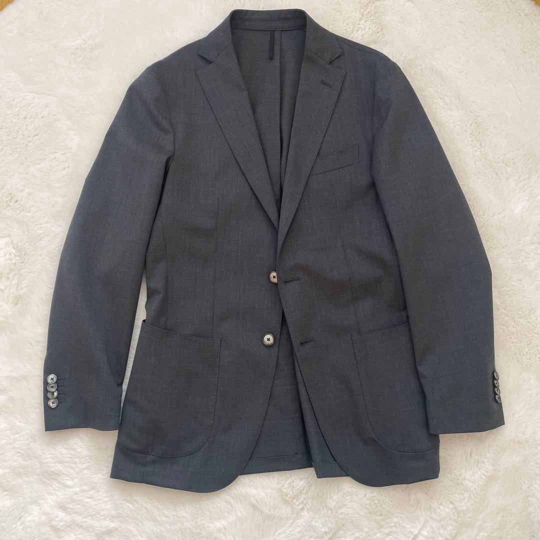 未着用極美品Tex Teq グレー セットアップスーツ　イタリア製　鎌倉シャツ