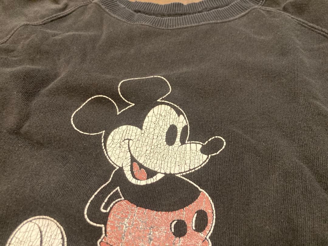 美品☆R.H. VINTAGEロンハーマン☆ミッキーマウス☆スウェット☆ブラック