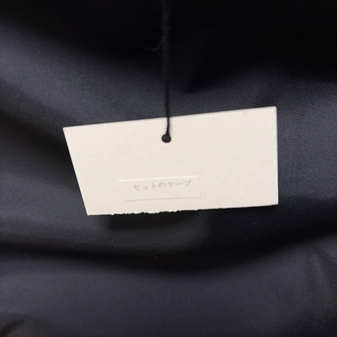 marble ファーケープ付き袖編みあげバッスルコート　未使用