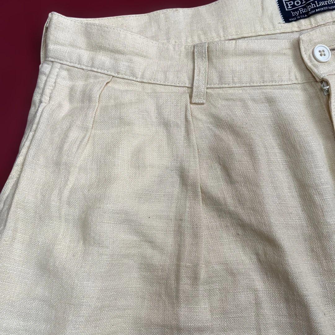 Ralph Lauren リネン ベージュ ショートパンツ ヴィンテージ