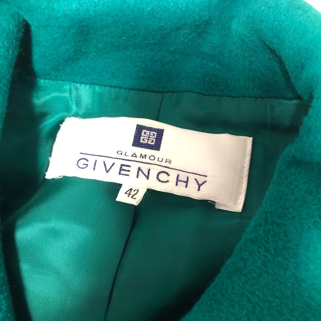 美品　GIVENCHY ヴィンテージ 刻印ボタン ロングコート　グリーン　レア