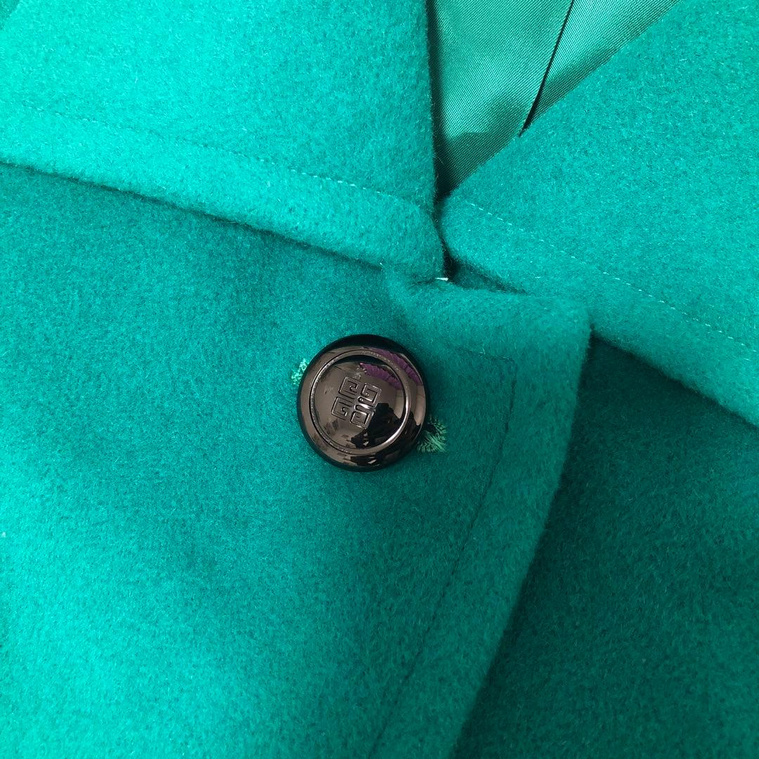 美品　GIVENCHY ヴィンテージ 刻印ボタン ロングコート　グリーン　レア