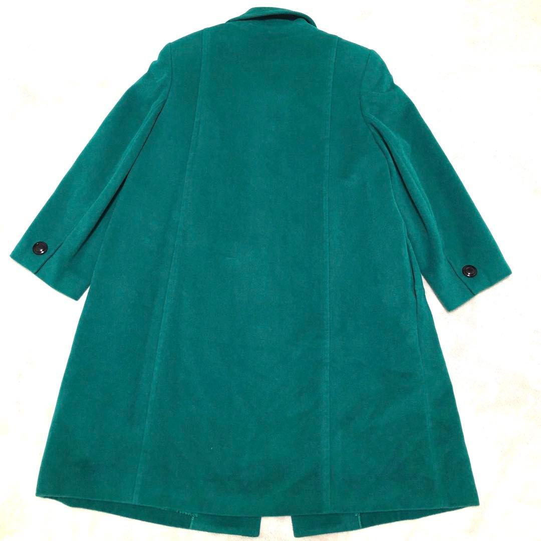美品　GIVENCHY ヴィンテージ 刻印ボタン ロングコート　グリーン　レア