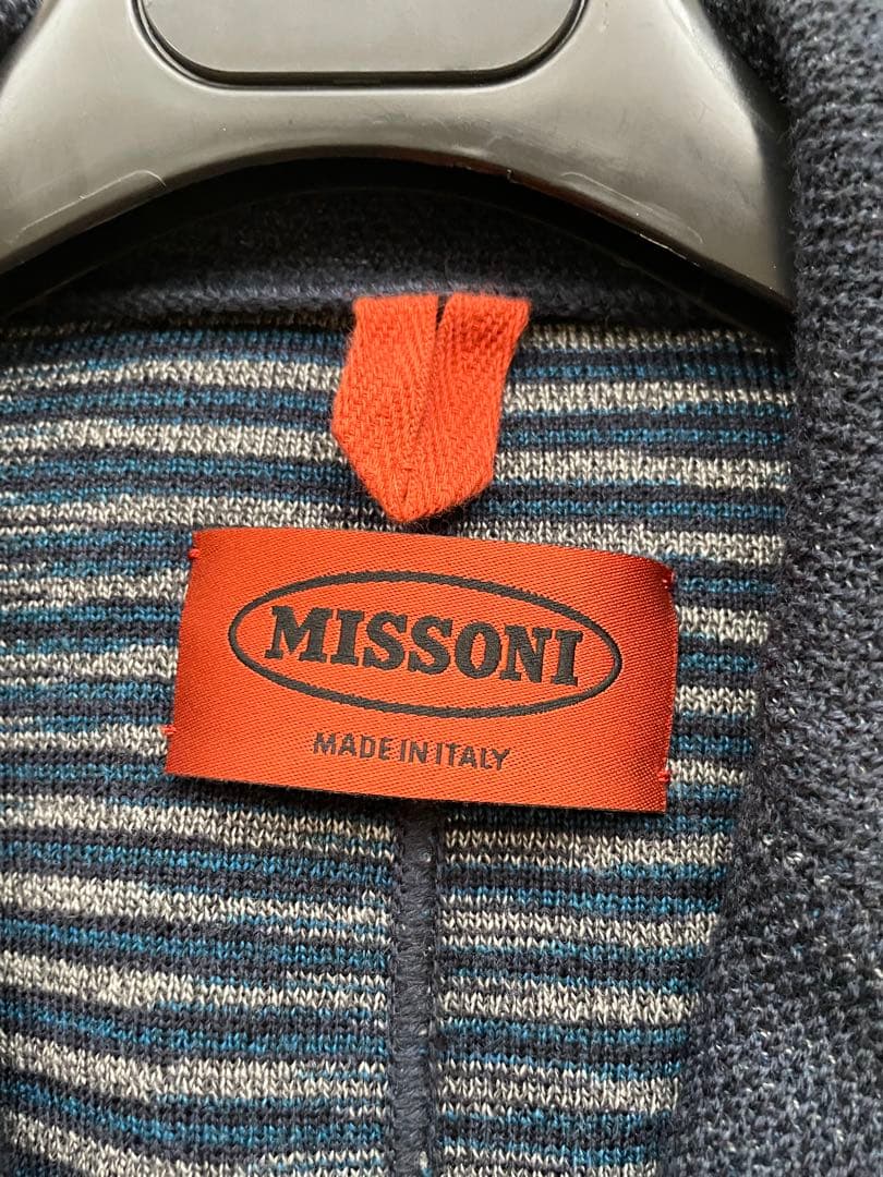 使用回数少表参道直営店購入イタリア製MISSONI ニットジャケットネイビー