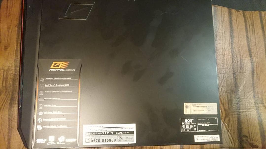 【1/7まで出品】ゲーミングPC Windows11 GTX680【説明事項有】