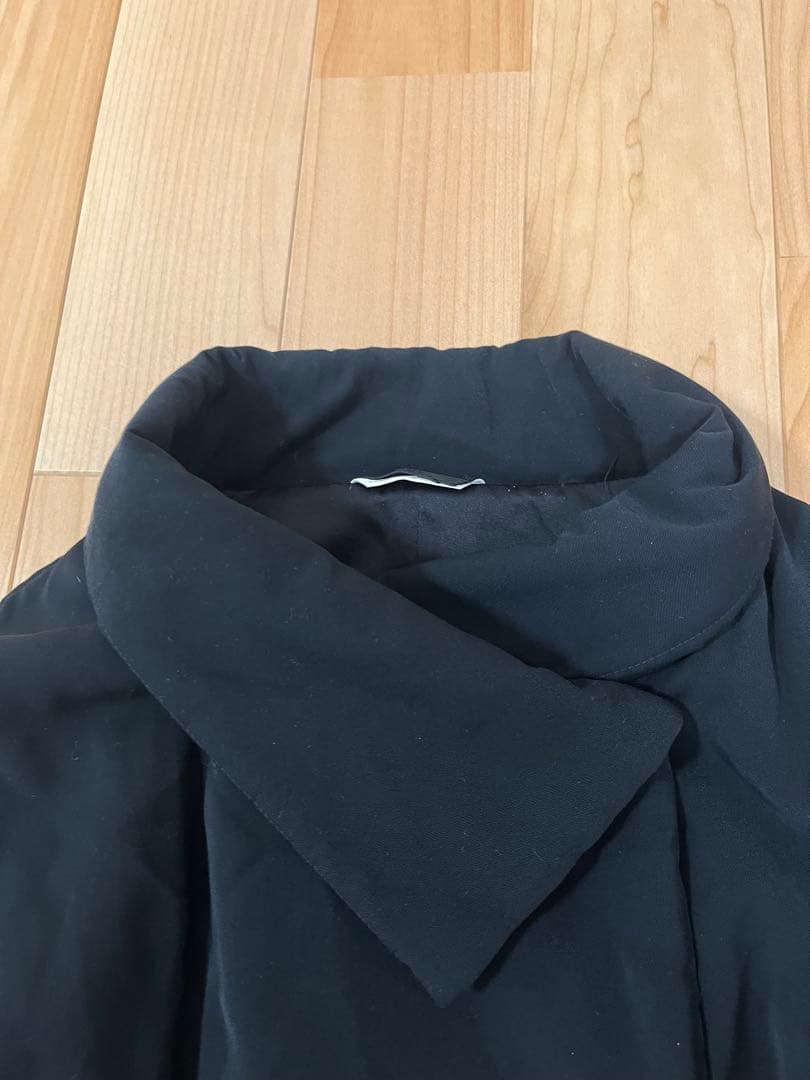 Max Mara Aライン　ポンチョ　テント　コート 黒　銀タグ