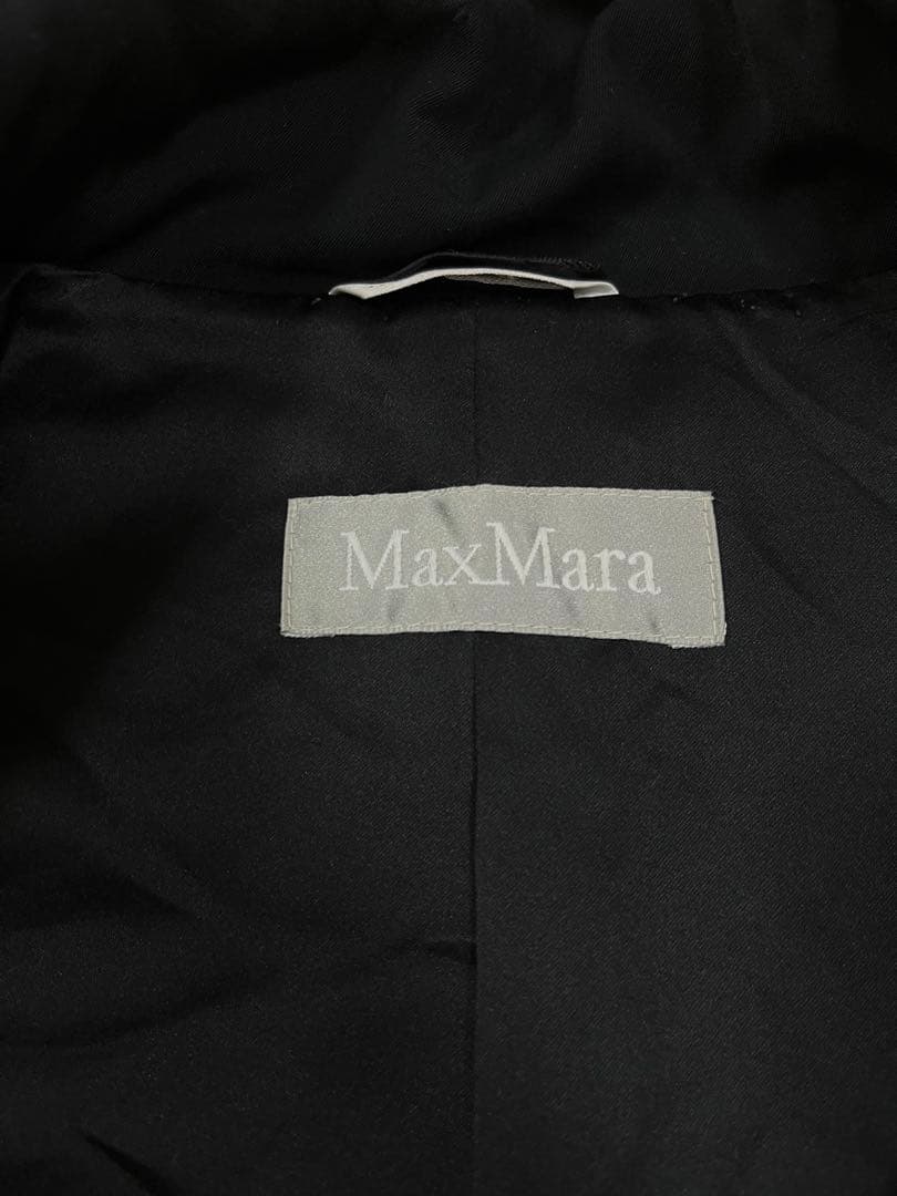 Max Mara Aライン　ポンチョ　テント　コート 黒　銀タグ
