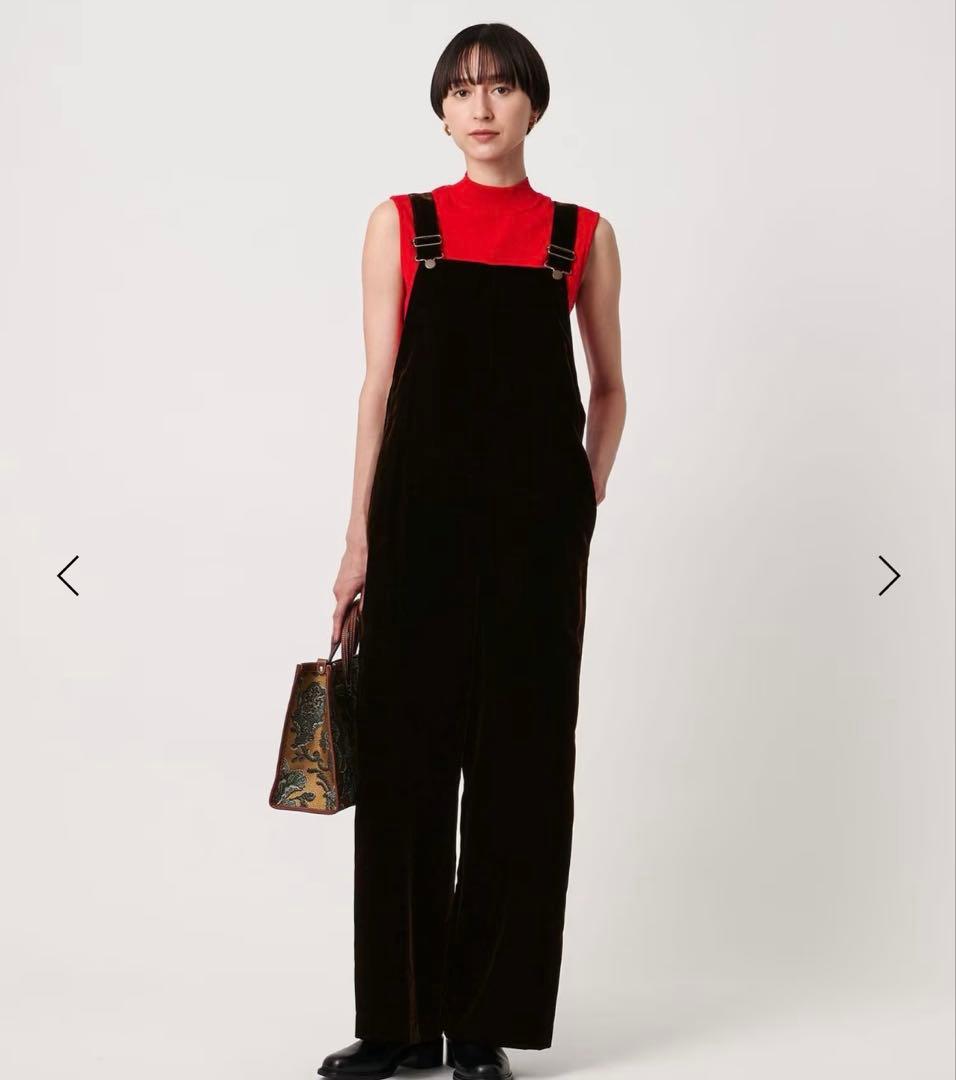 【新品　未使用】UNITED ARROWS ベルベット サロペット パンツ　36