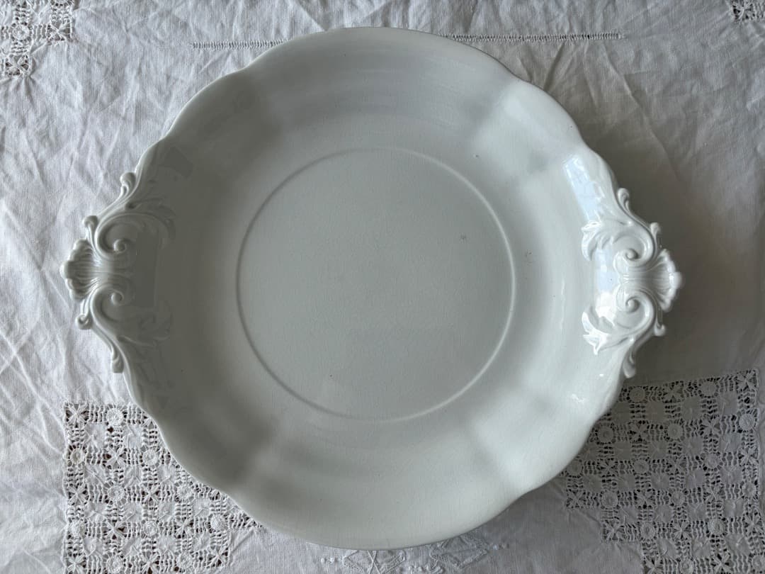 フランスアンティーク　大皿　レリーフ　ケーキプレート　Villeroy&Boch