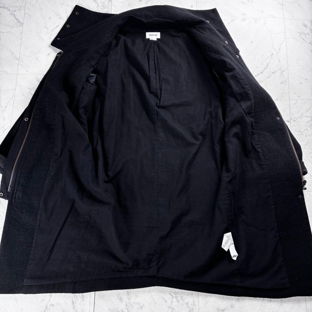 エ*ス様 美品 ヘルムートラング レディース アシンメトリーコート ハラコ ブラ