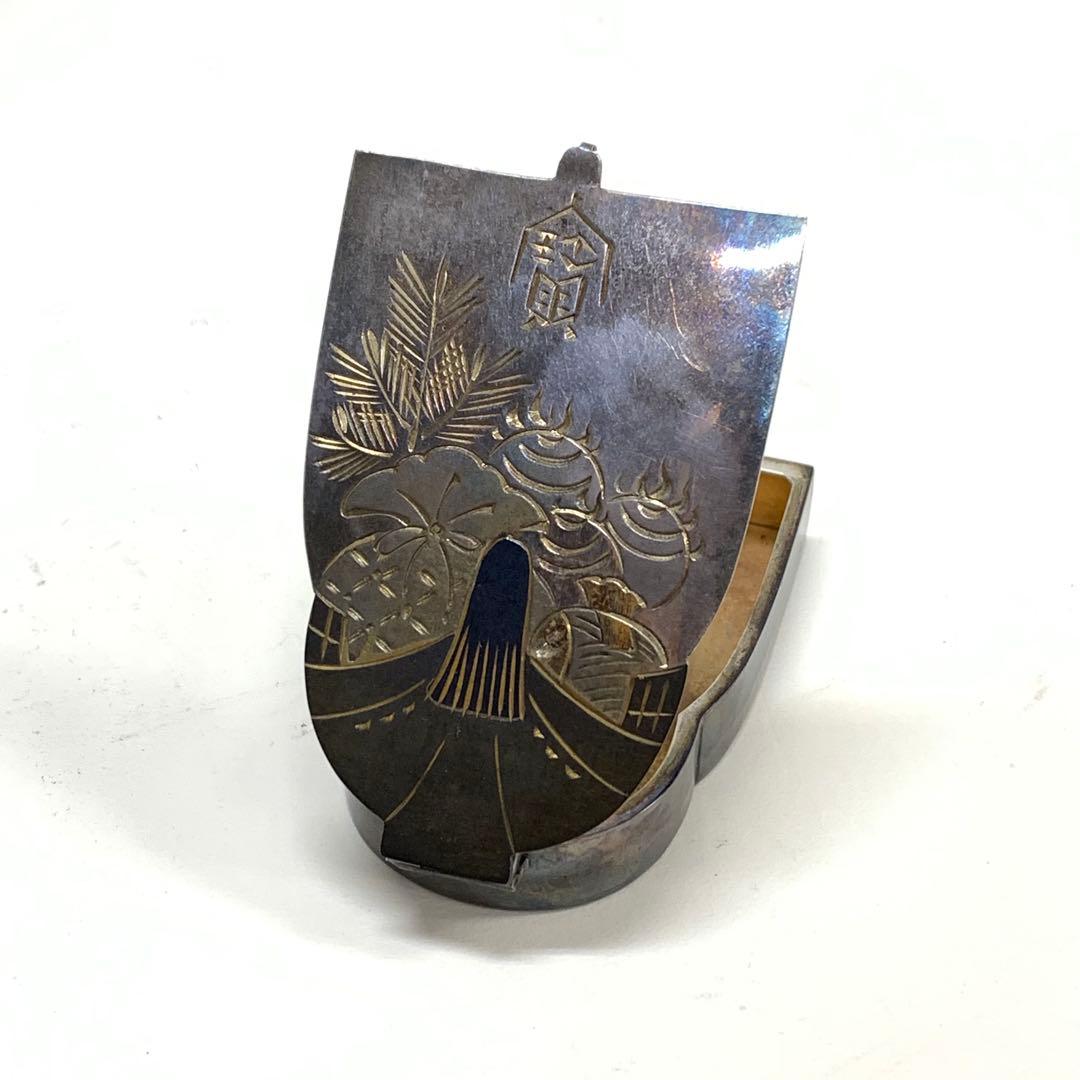 蓋付き楊枝入れ 生駒時計店 生駒製銀製 1932年 5月 戦前