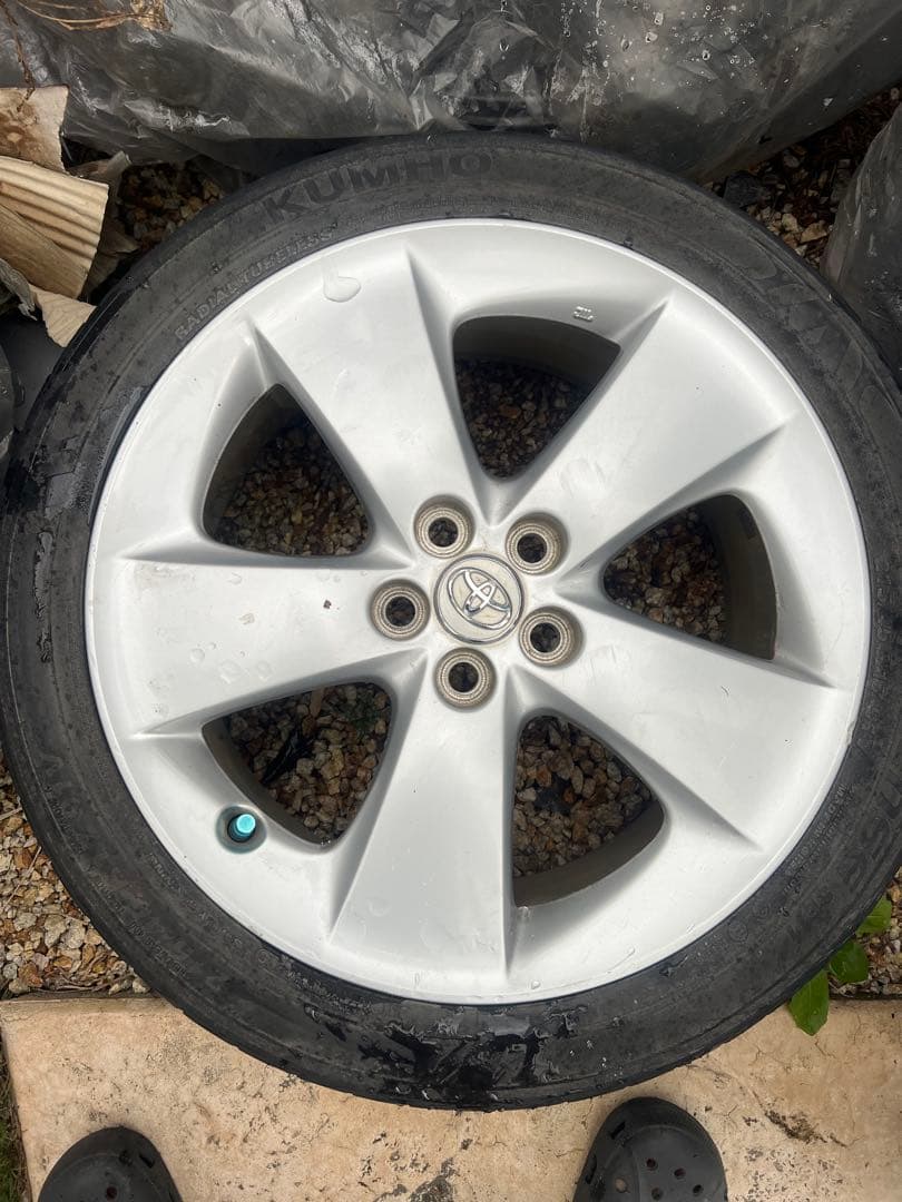 【ホワイトルビー】プリウス30 17インチ 純正ホイール