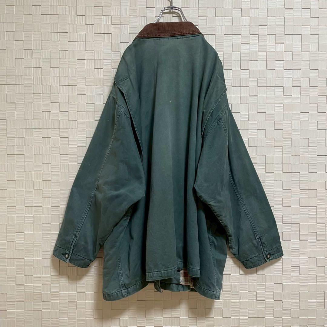 【90s】セントジョンズベイ ハンティングジャケット カバーオール グリーン 緑