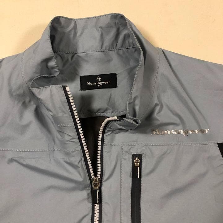 マンシングウェア◆ゴアテックス ジップアップ 撥水ジャケット◆グレー Mサイズ
