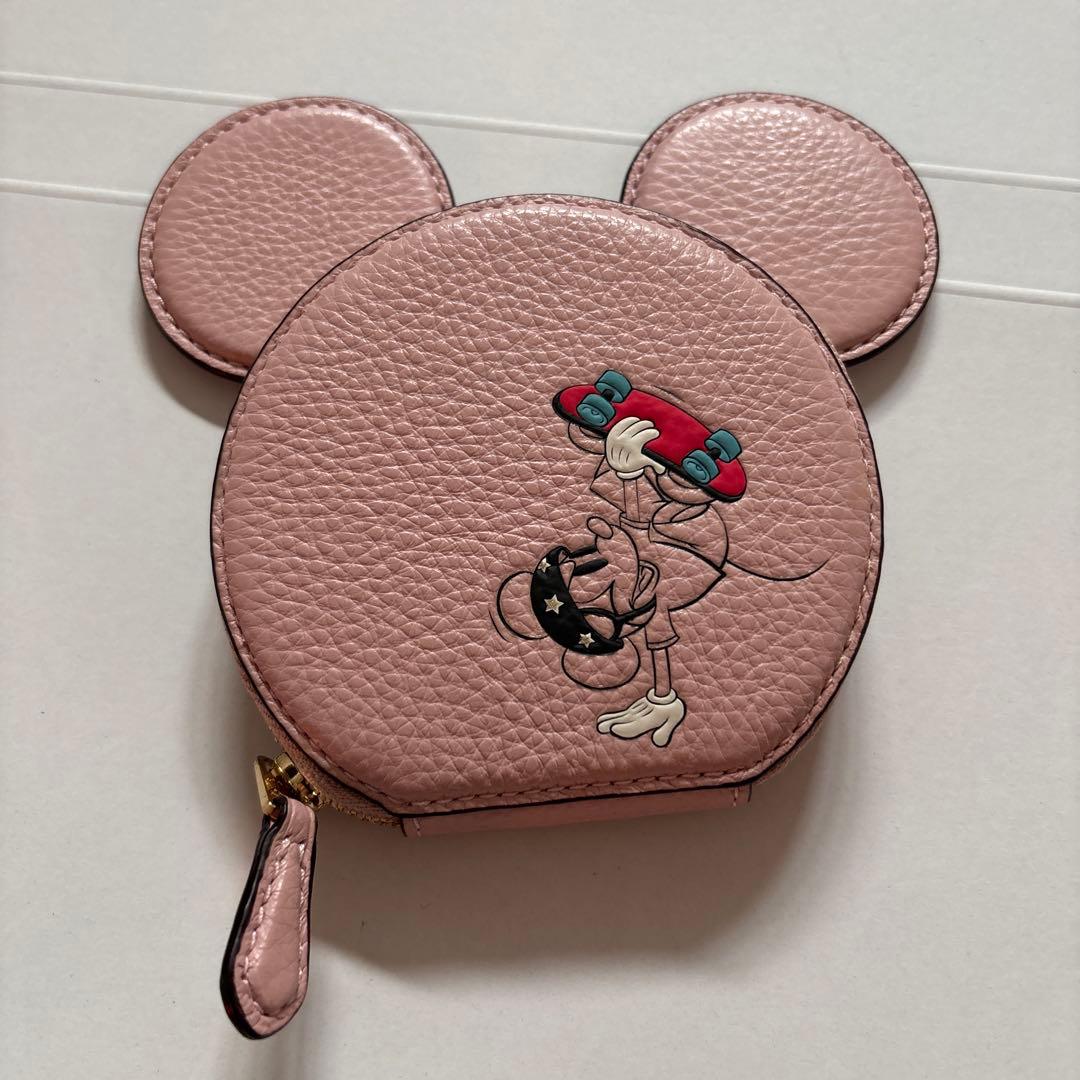 COACH ミッキー ケース ピンク　新品　ディズニー