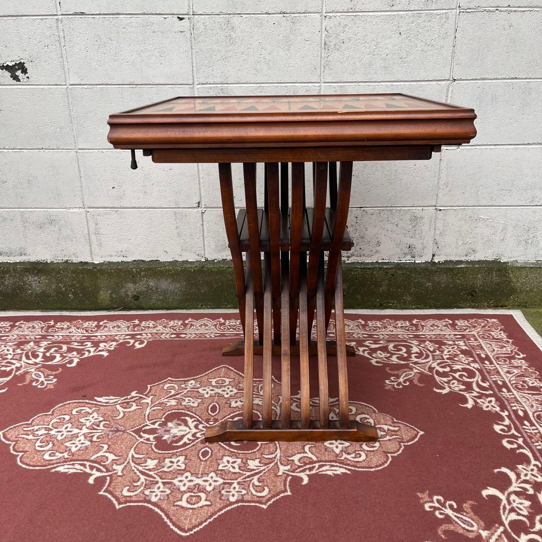 ビンテージ古家具◾️木製家具 天板2面 折りたたみ 木製テーブル ゲームボード