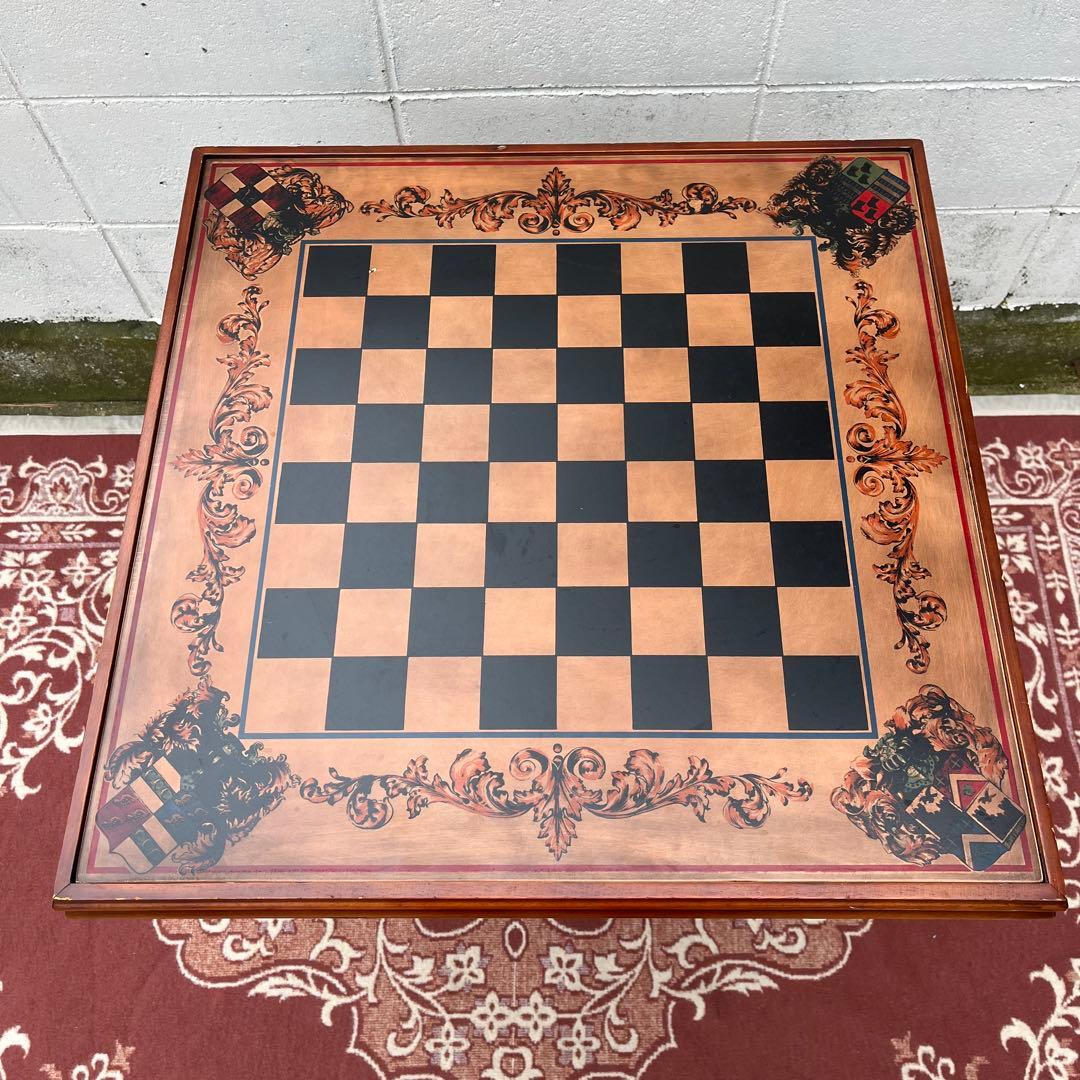 ビンテージ古家具◾️木製家具 天板2面 折りたたみ 木製テーブル ゲームボード