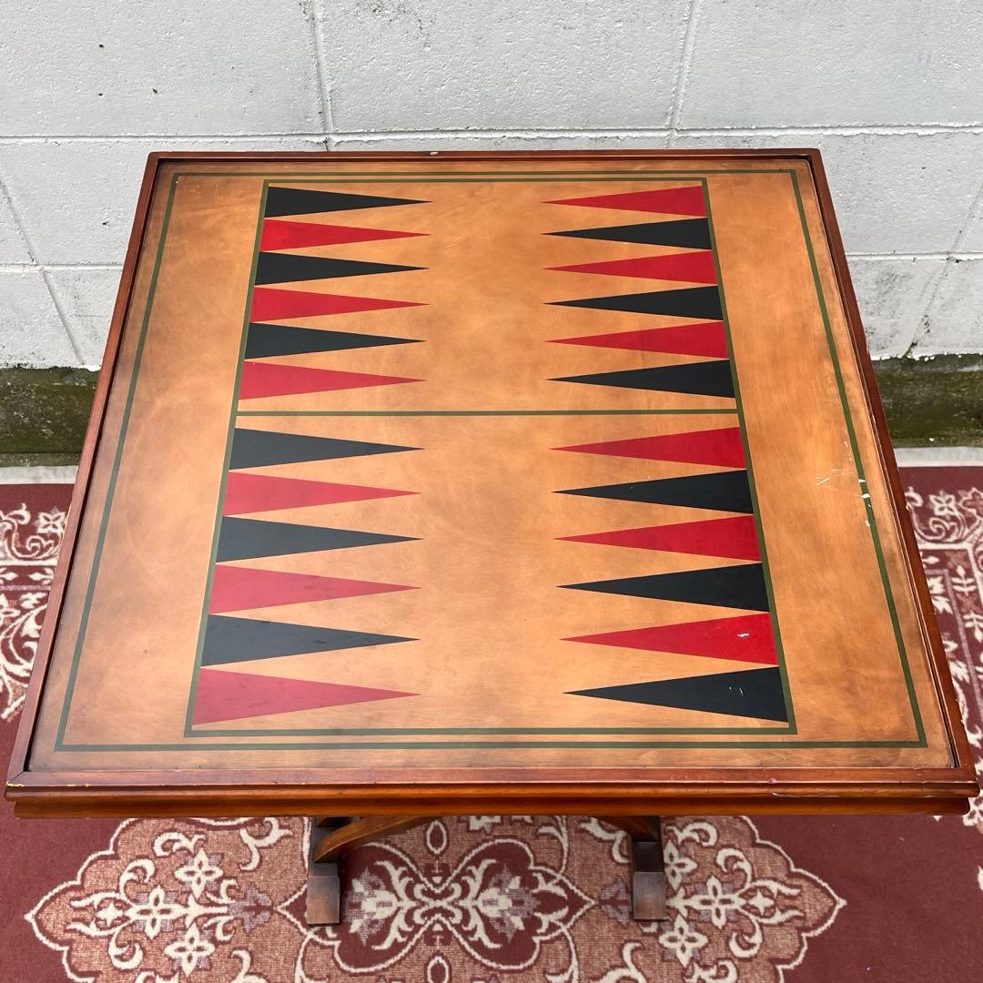 ビンテージ古家具◾️木製家具 天板2面 折りたたみ 木製テーブル ゲームボード