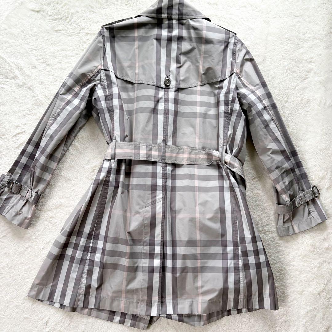 バーバリーロンドン　トレンチコート　ノバチェック　メガチェック　グレージュ　3L