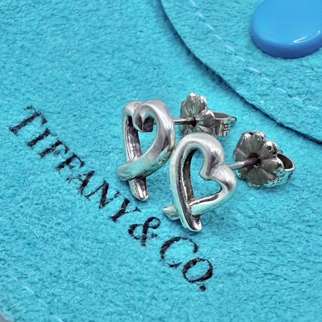 ティファニー　ラビングハート　ピアス　スタッド　シルバー　パロマピカソ