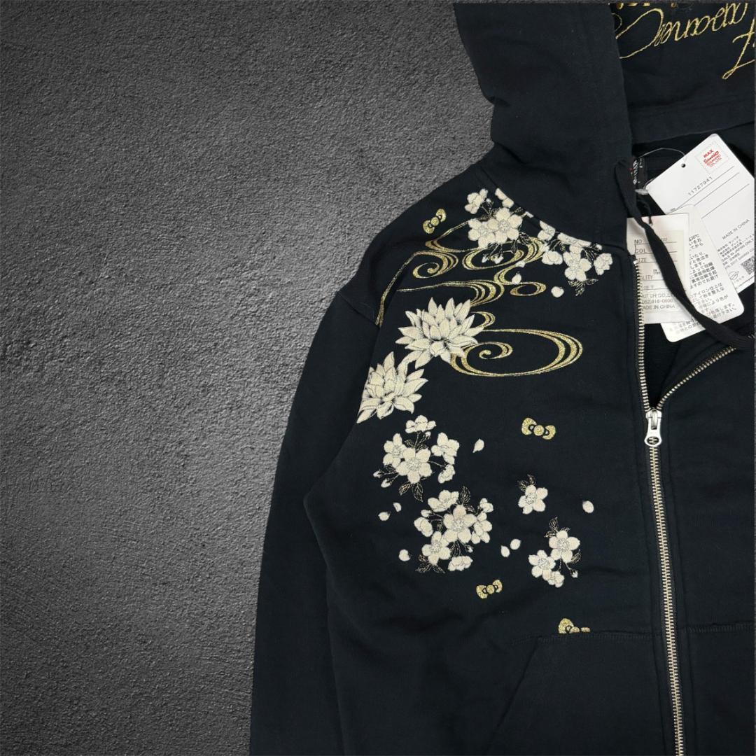 抜刀娘×ハローキティ 和柄 パーカー M 新品タグ付 希少デッドストック　花柄