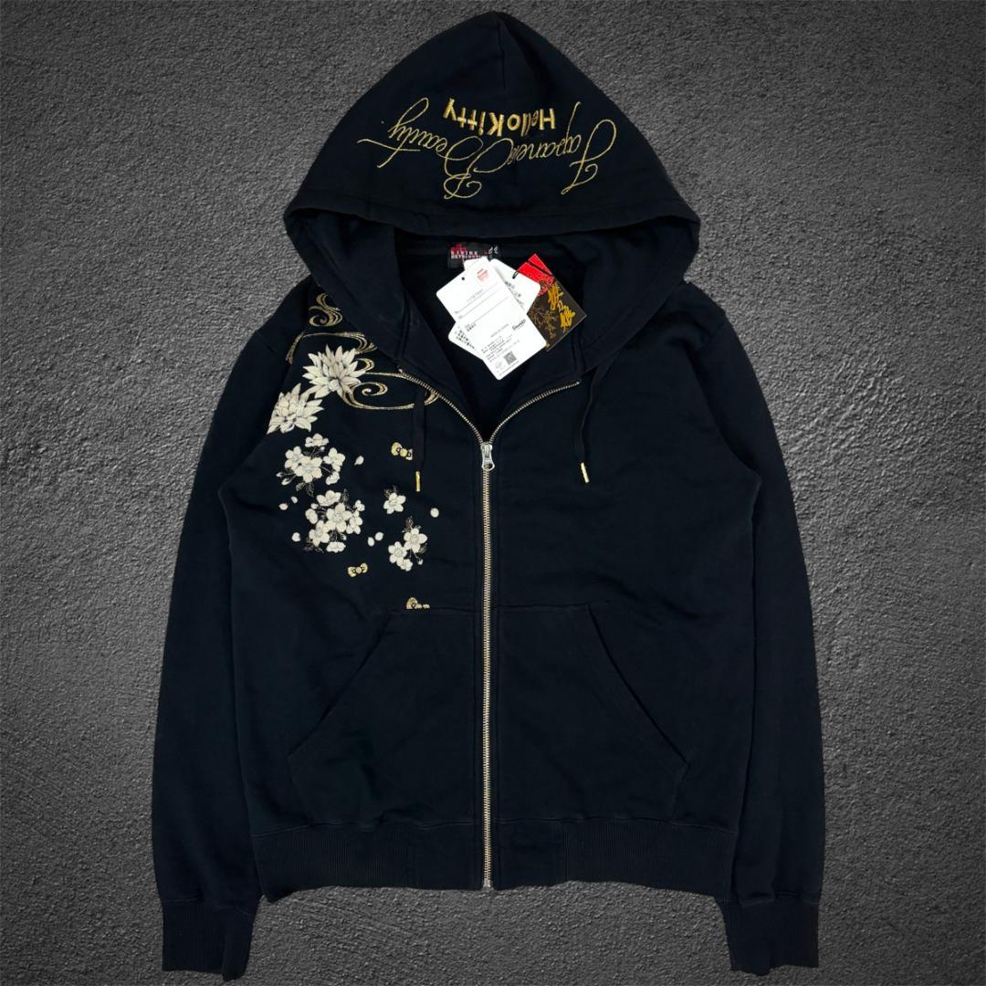 抜刀娘×ハローキティ 和柄 パーカー M 新品タグ付 希少デッドストック　花柄