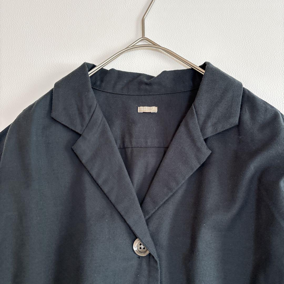 【美品】マーガレットハウエル カシミヤ コットン ロング シャツ ワンピース