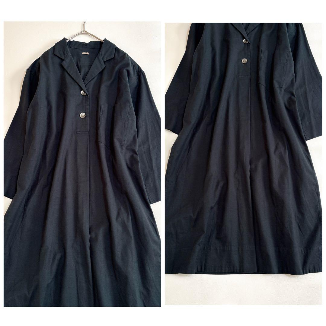 【美品】マーガレットハウエル カシミヤ コットン ロング シャツ ワンピース