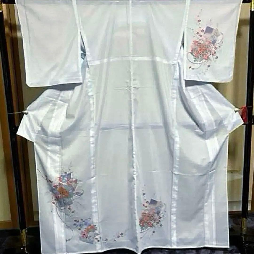 の*こ様 高級化繊　絽　友禅　訪問着　フルセット　4点　美品着物+夏正絹帯+裄丈