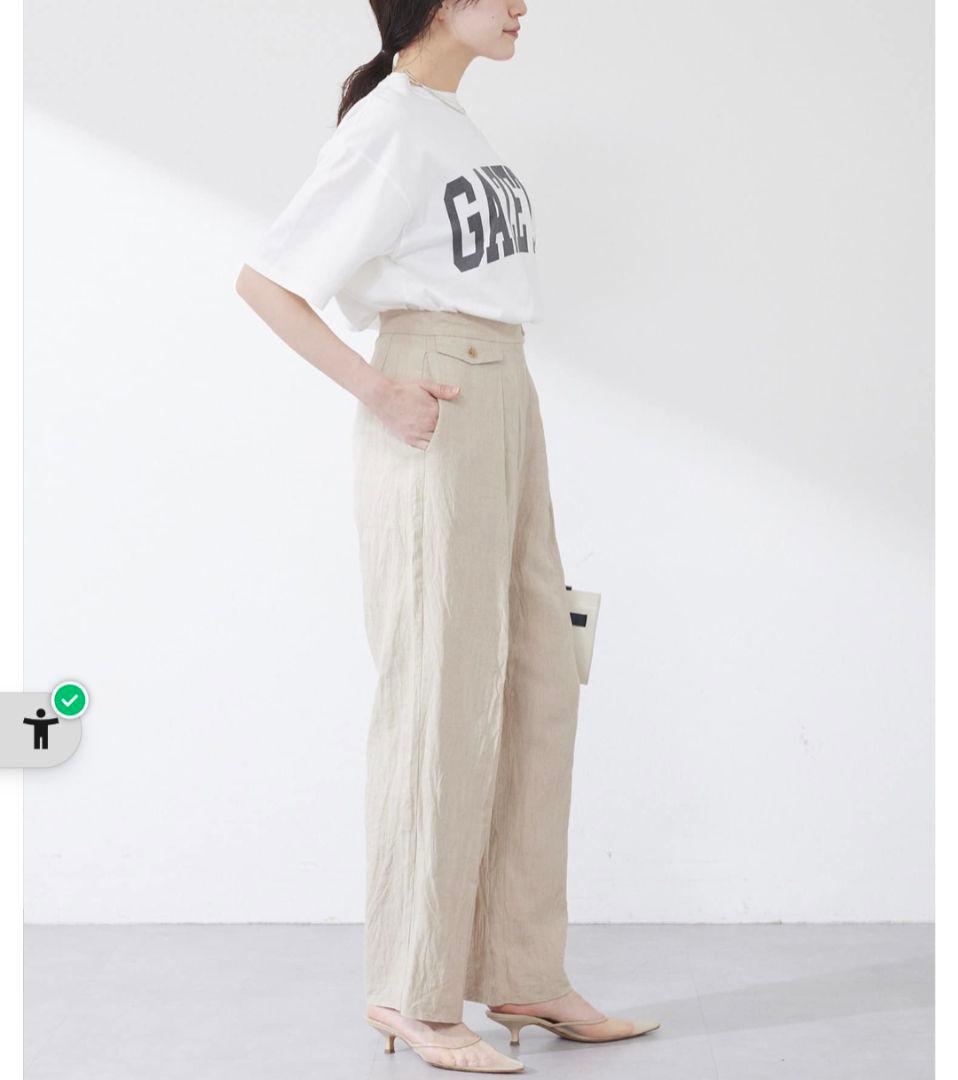 【サイズ:38】リネンミリタリーパンツ