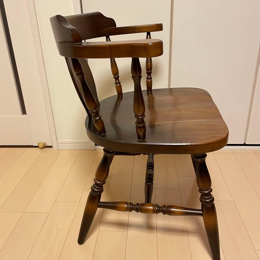 飛騨産業 キツツキマーク ダイニングチェア アームチェア ろくろ脚