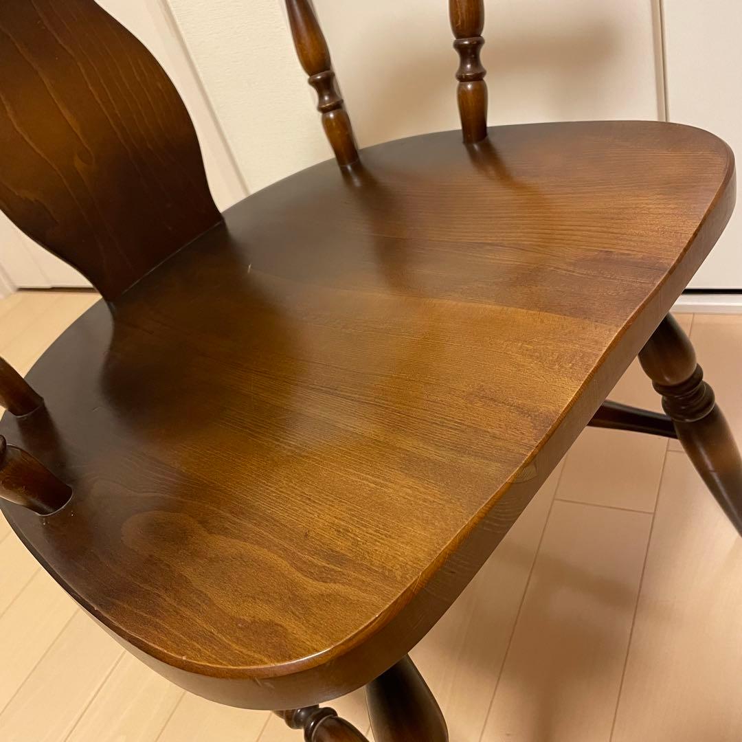 飛騨産業 キツツキマーク ダイニングチェア アームチェア ろくろ脚