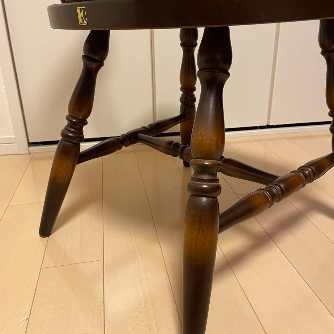 飛騨産業 キツツキマーク ダイニングチェア アームチェア ろくろ脚