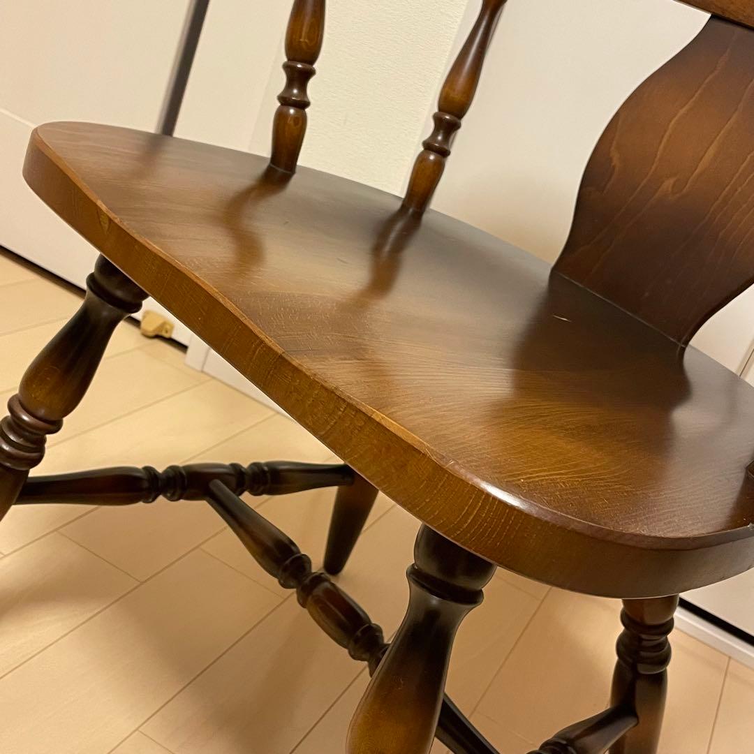 飛騨産業 キツツキマーク ダイニングチェア アームチェア ろくろ脚