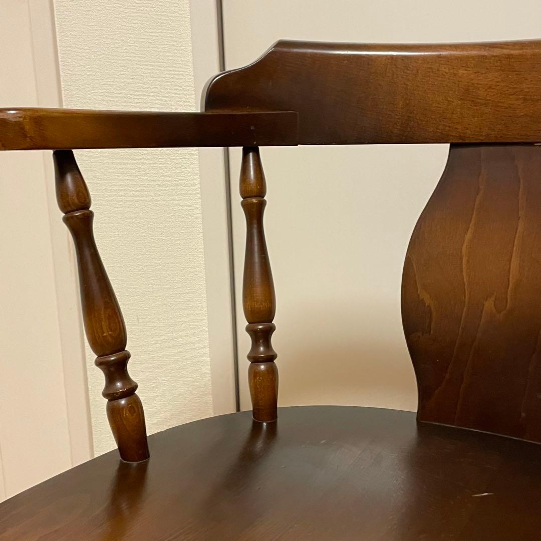 飛騨産業 キツツキマーク ダイニングチェア アームチェア ろくろ脚