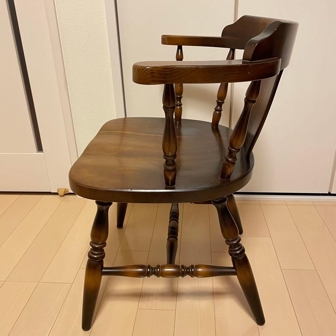 飛騨産業 キツツキマーク ダイニングチェア アームチェア ろくろ脚