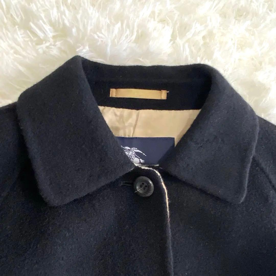 バーバリーロンドン　BURBERRYステンカラーコート　羊毛 カシミヤM 黒