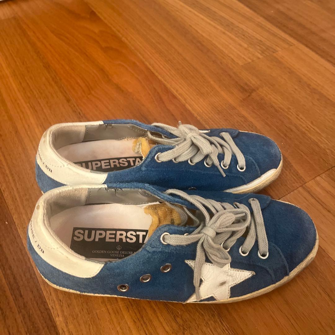 ジ*ン様 【期間限定】GOLDEN  スニーカーブルー本革