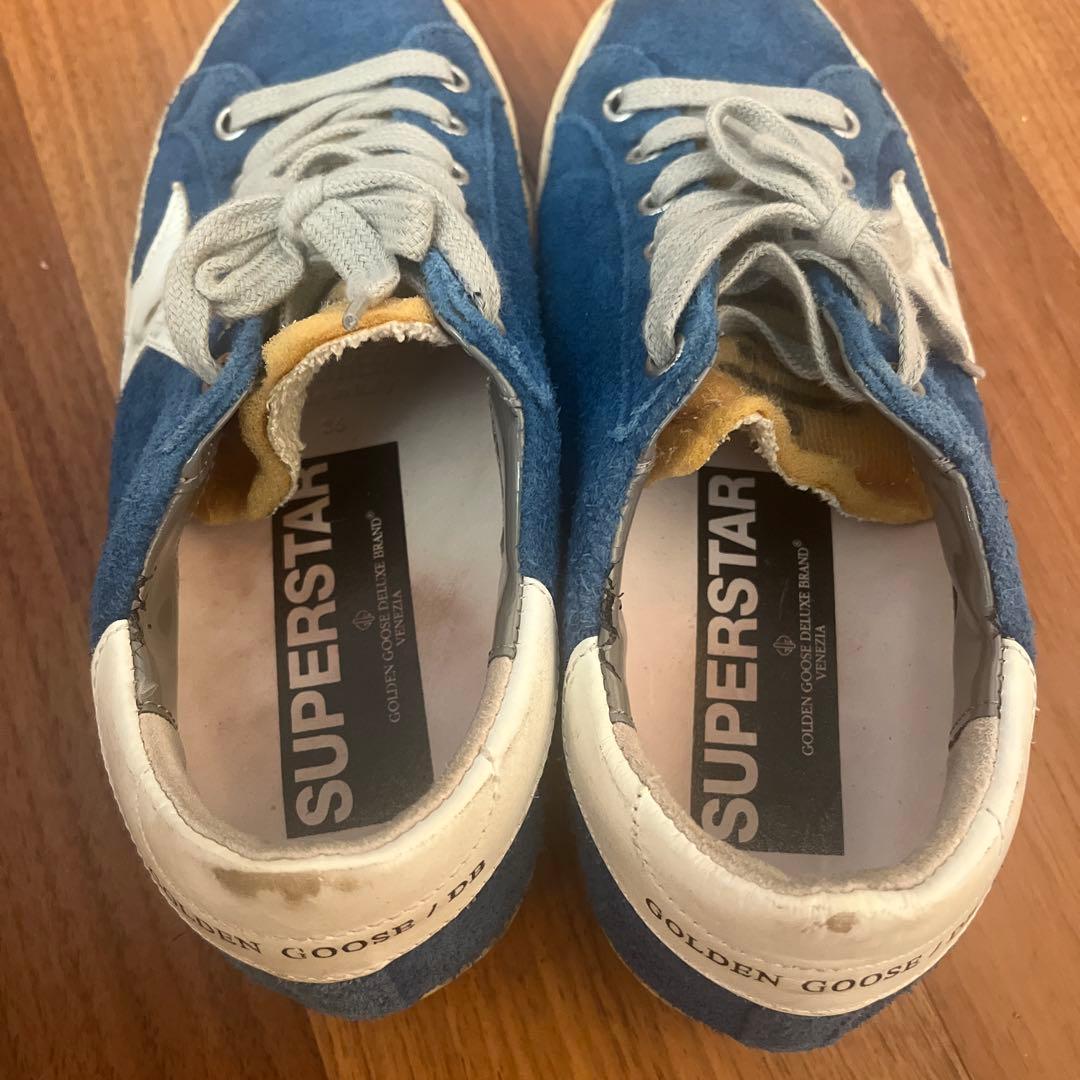 ジ*ン様 【期間限定】GOLDEN  スニーカーブルー本革