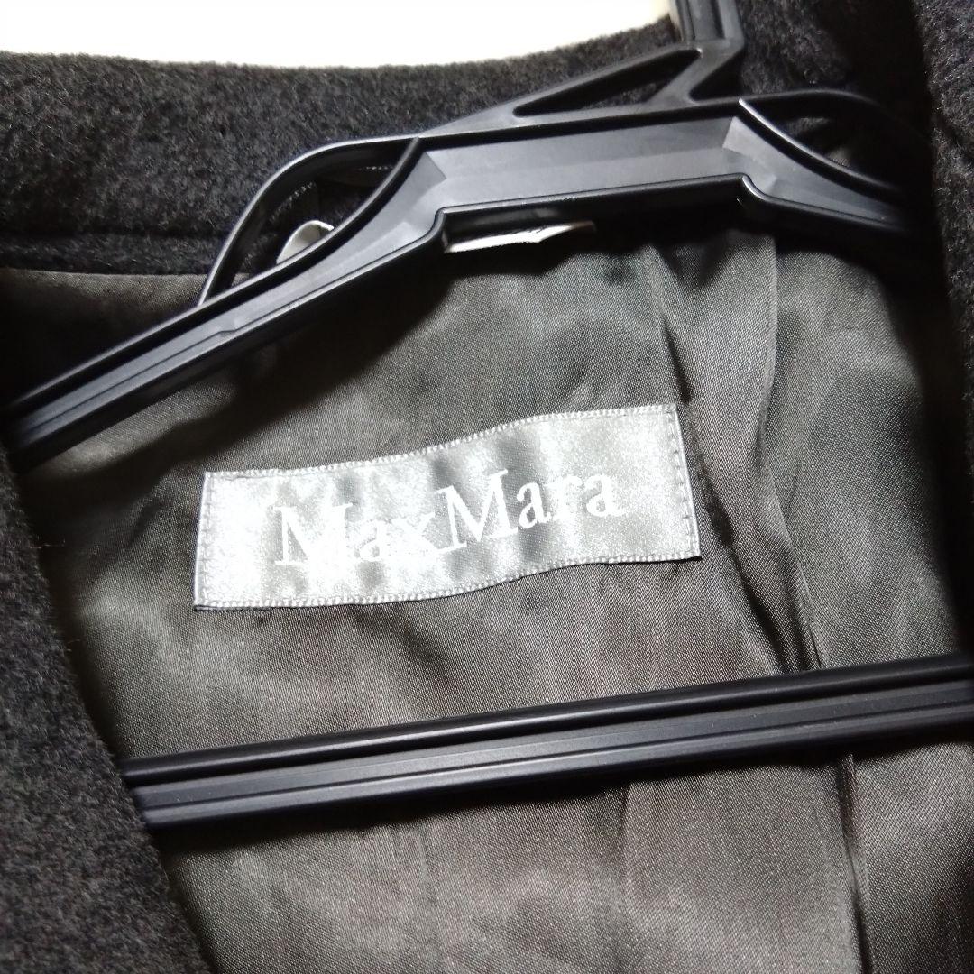 MaxMara 銀タグ チェスターコート ロング丈 ウール グレー 38