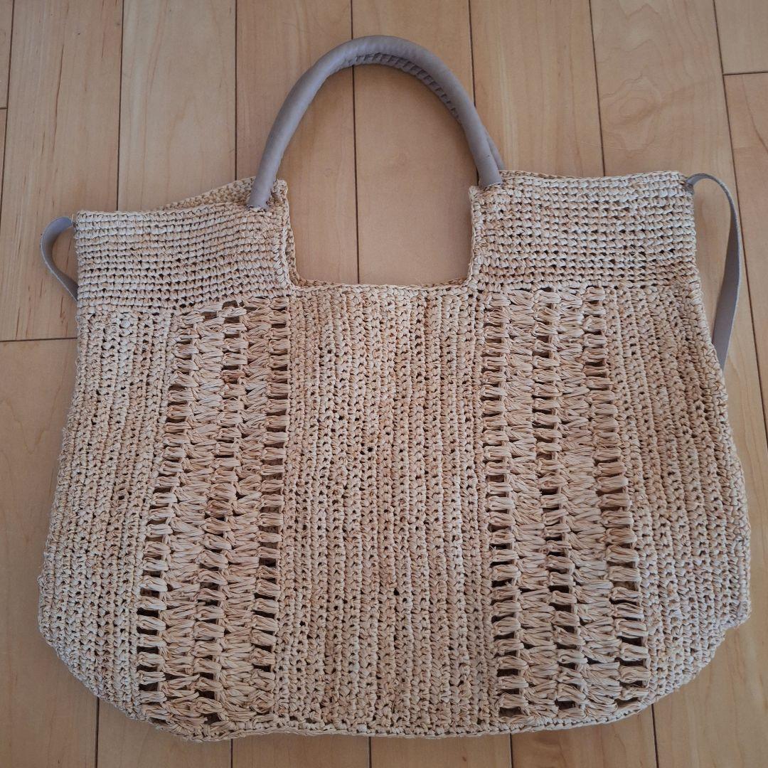 A POINT ETC★アポワンウテセ★ラフィア★かごバッグ