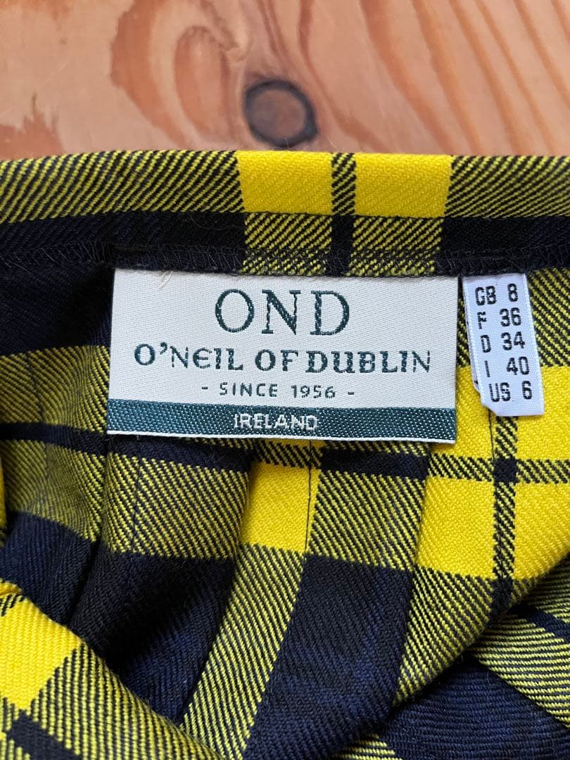 O'Neil of Dublin チェック柄プリーツスカート GB8