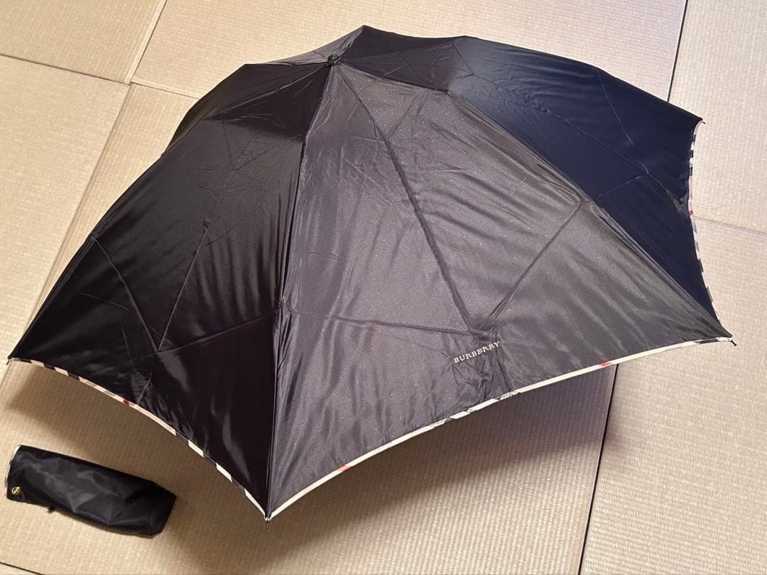 Burberry バーバリー 折りたたみ傘 ブラック