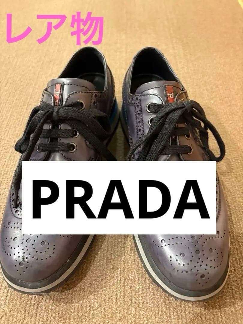 k*o様 ダークブルー レザー ウィングチップ シューズ