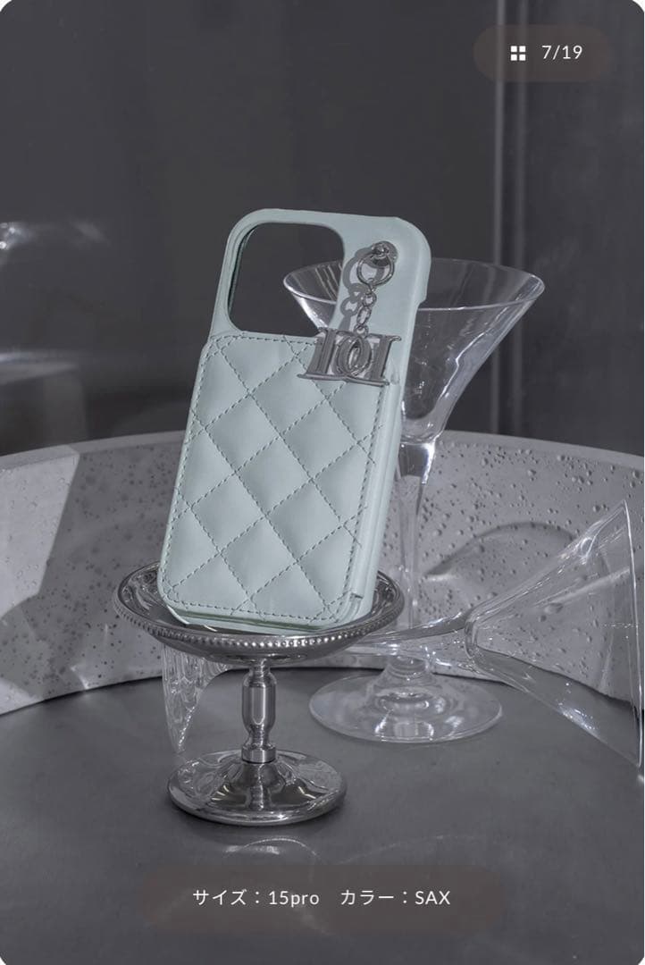 Darich キルティングミラーDDチャームiPhoneケース 15Pro