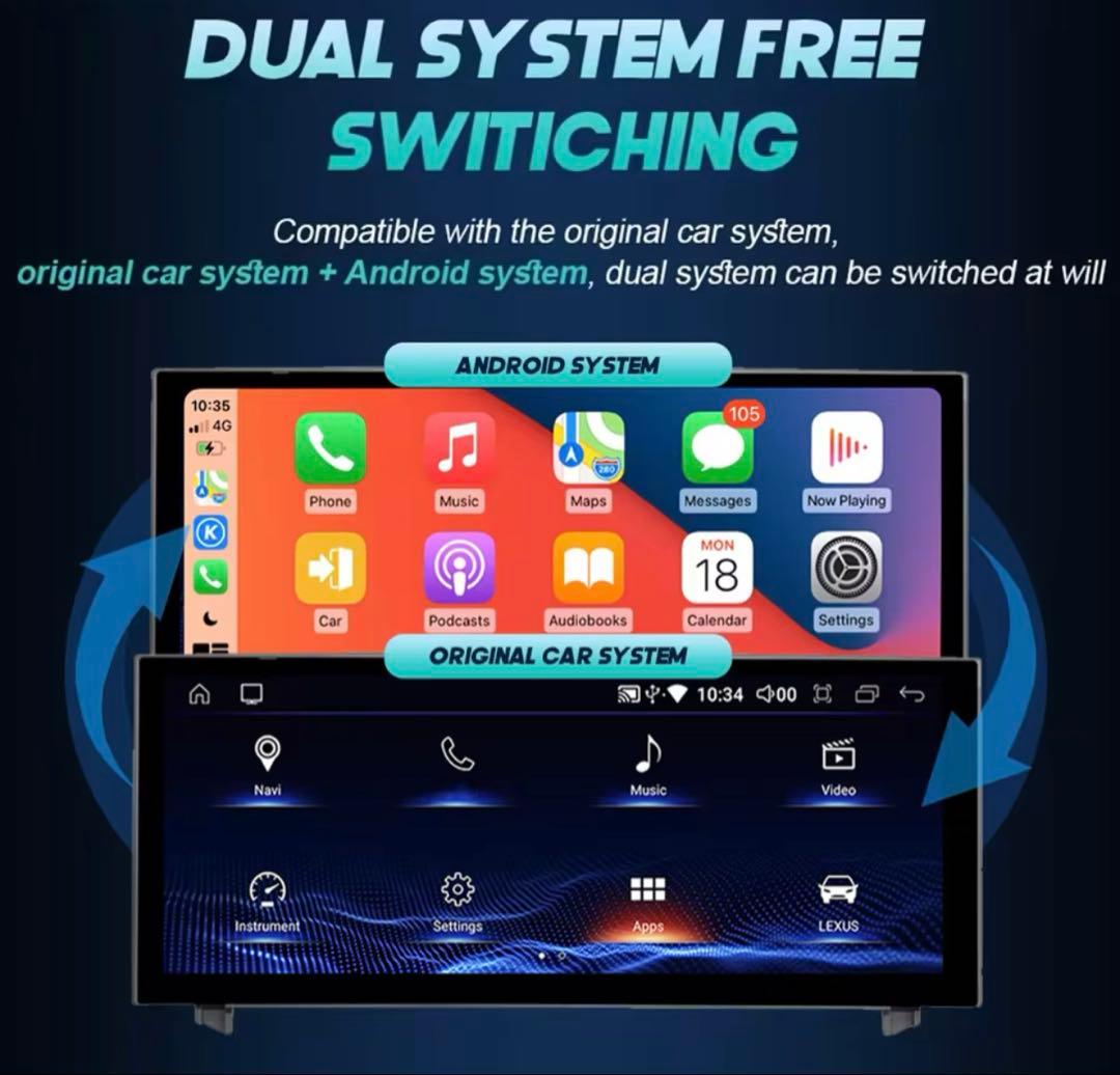 レクサス RC IS 10.25インチ アンドロイドナビ1920x720