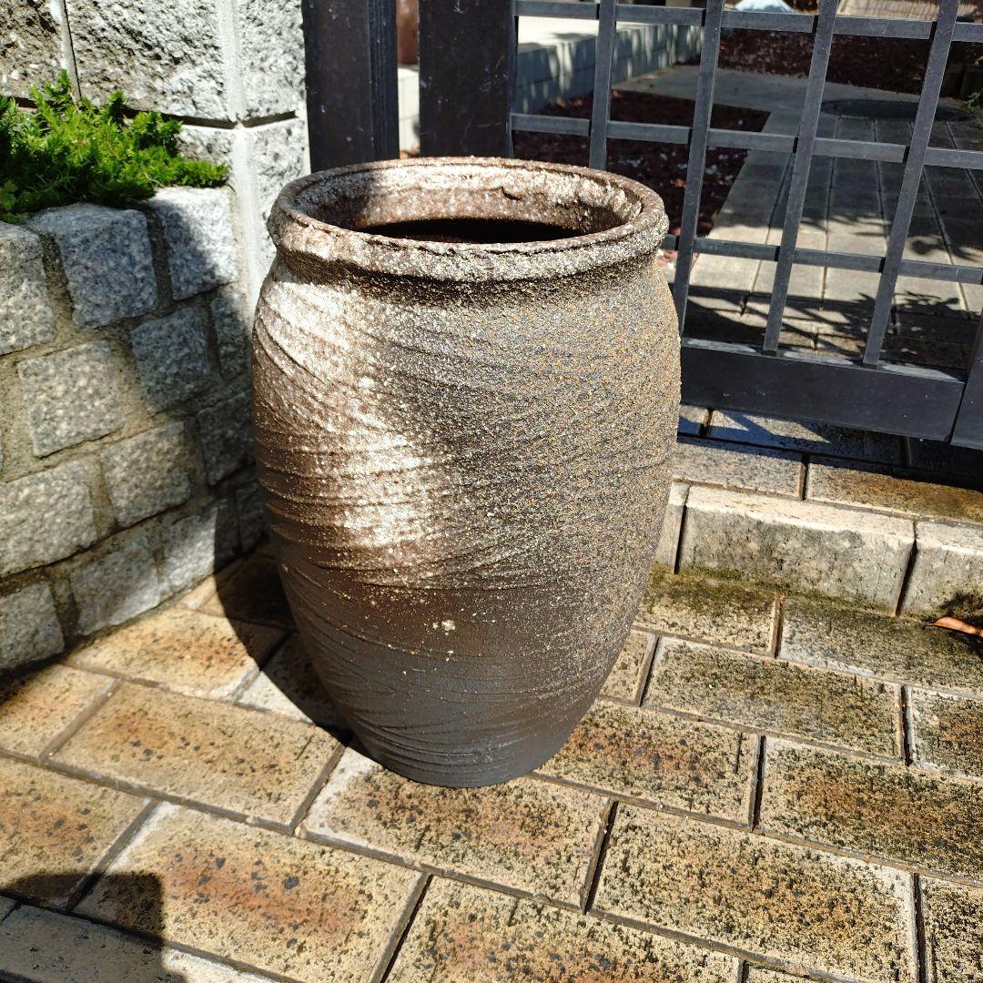 信楽焼　傘立兼用花器