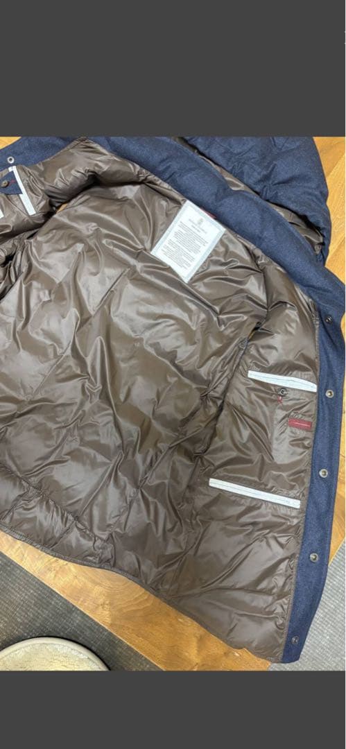 【ほぼ未使用】ブルネロクチネリ 高級ウールダウンベスト フード脱着可 サイズM