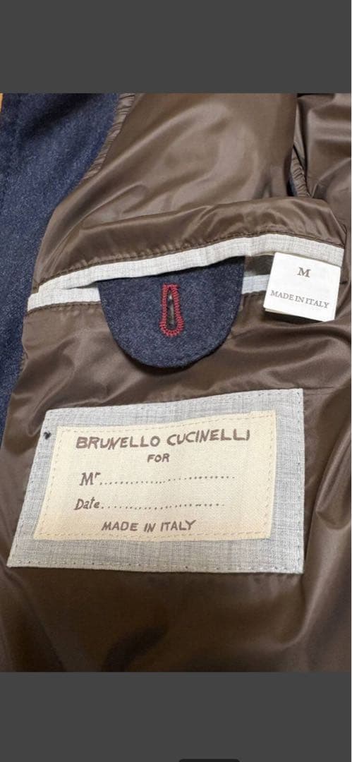 【ほぼ未使用】ブルネロクチネリ 高級ウールダウンベスト フード脱着可 サイズM